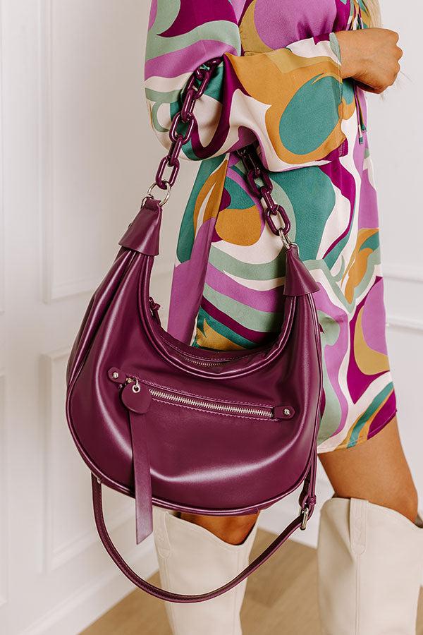 Impressions Feeling Fab Faux Leather Tote in Royal Plum