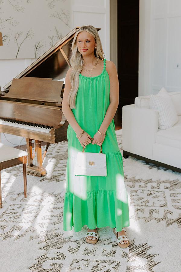 Impressions Feeling Giddy Maxi Dress in Kelly Green
