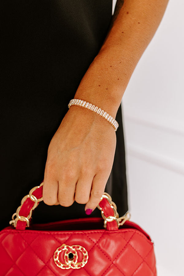 Impressions Feeling Glam Cubic Zirconia Cuff Bracelet In Gold