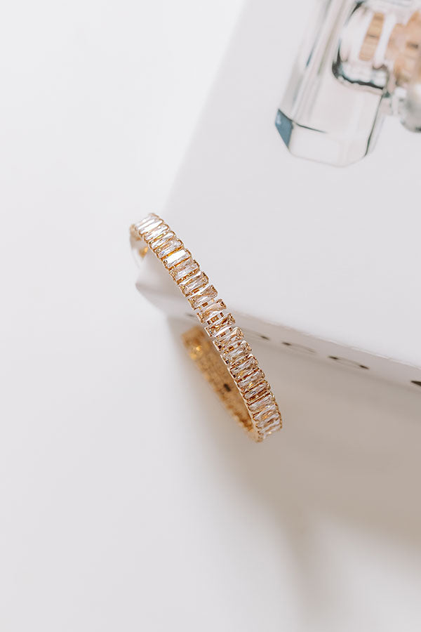 Impressions Feeling Glam Cubic Zirconia Cuff Bracelet in Gold