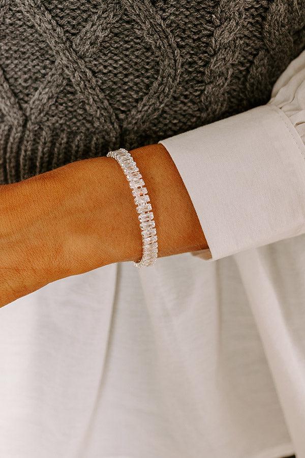 Impressions Feeling Glam Cubic Zirconia Cuff Bracelet in Silver