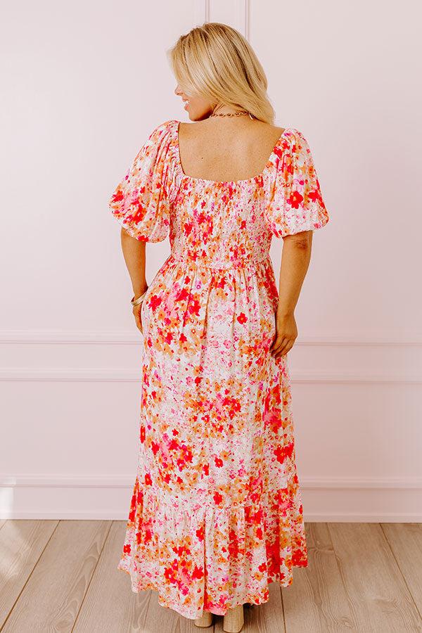 Impressions Feeling Joyful Floral Maxi Dress Curves