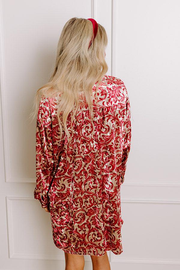 Impressions Feeling Luxurious Velvet Mini Dress In Wine