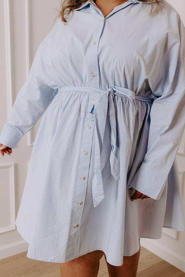 Impressions Feeling Social Button Down Mini Dress Curves