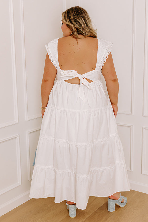 Impressions Field Of Dreams Maxi Dress In White Curves