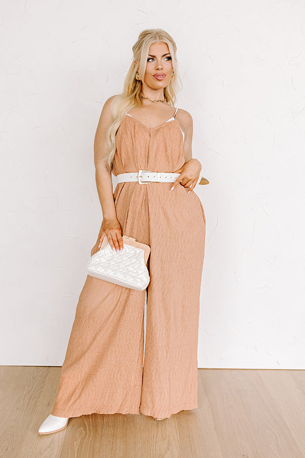 Impressions Fiercely Loved Jumpsuit In Camel Curves