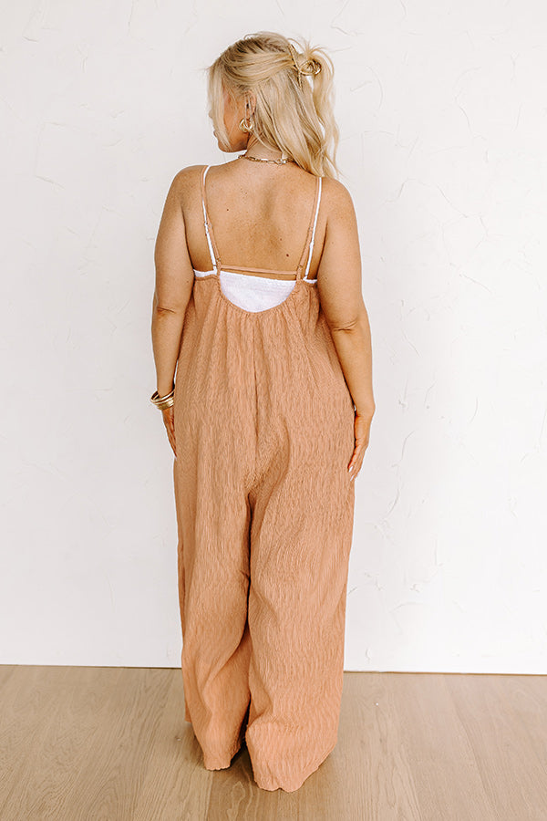 Impressions Fiercely Loved Jumpsuit In Camel Curves
