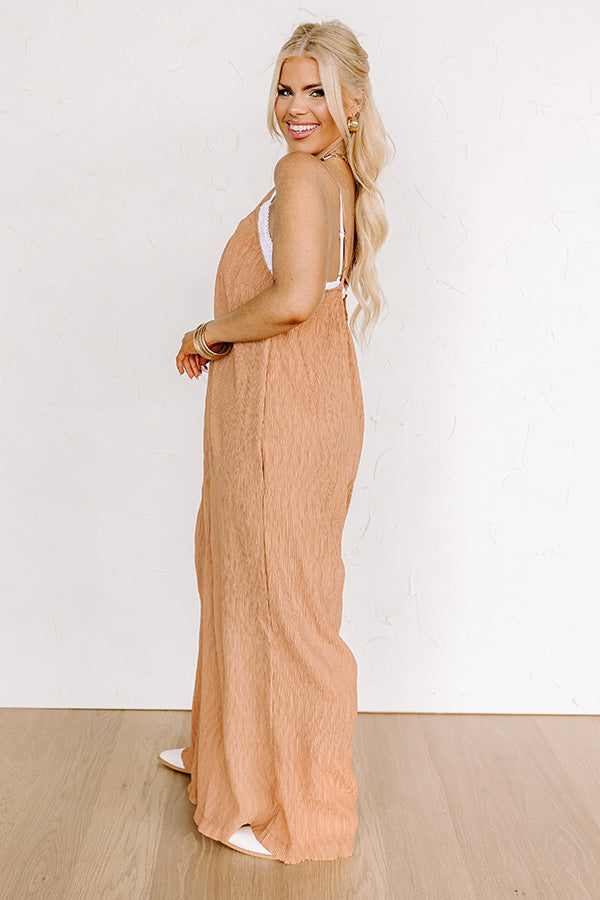 Impressions Fiercely Loved Jumpsuit In Camel Curves