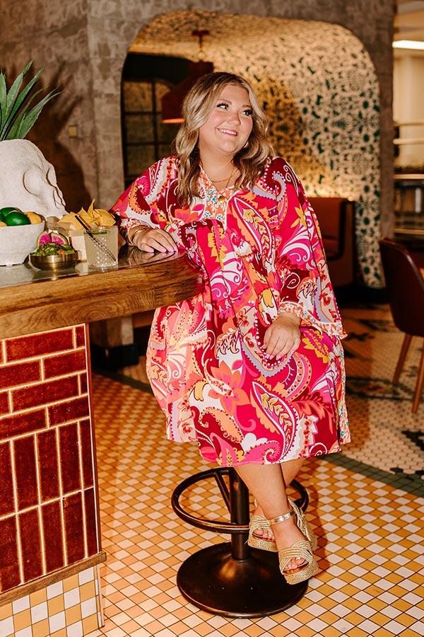 Impressions Fiesta And Flair Babydoll Mini Dress Curves