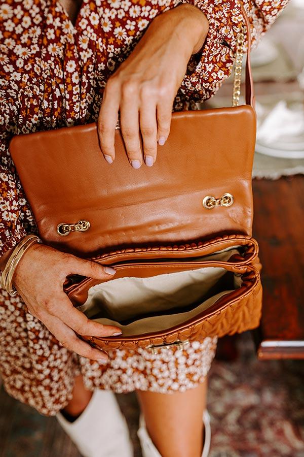 Impressions Fifth Avenue Stroll Faux Leather Purse In Camel