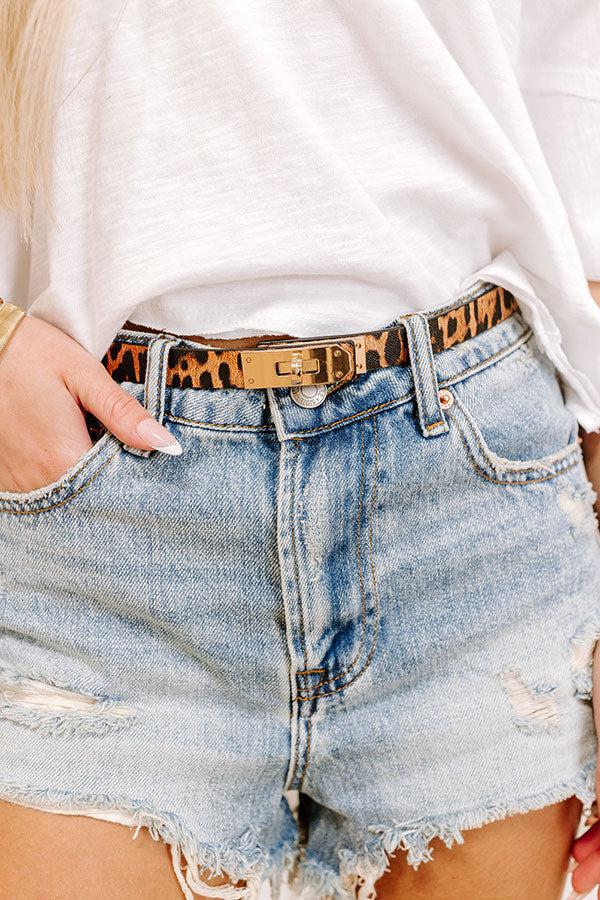 Impressions Final Touch Faux Leather Belt In Leopard