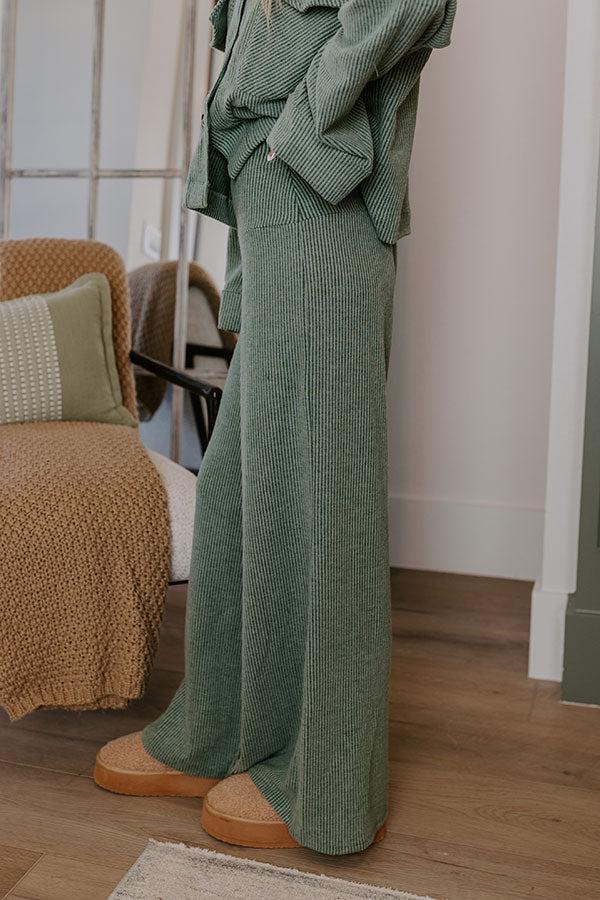 Impressions Fireside Comfort High Waist Ribbed Pants