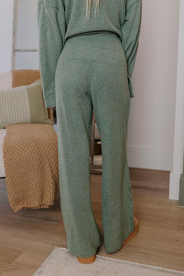 Impressions Fireside Comfort High Waist Ribbed Pants