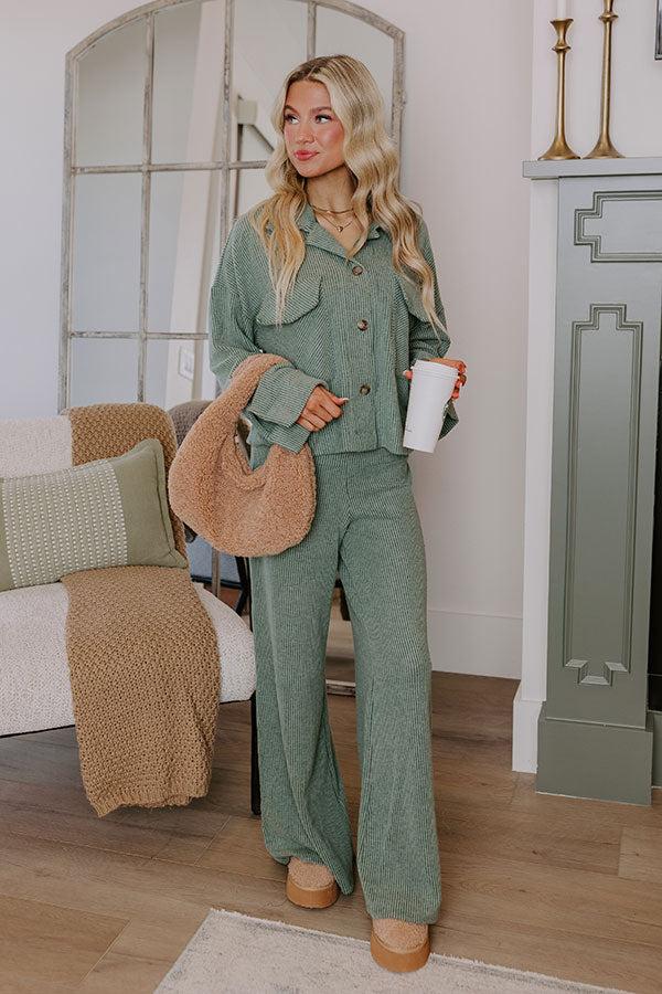 Impressions Fireside Comfort High Waist Ribbed Pants