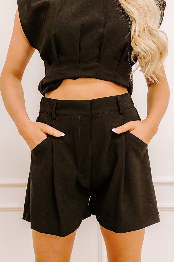 Impressions First Class Moment High Waist Shorts In Black