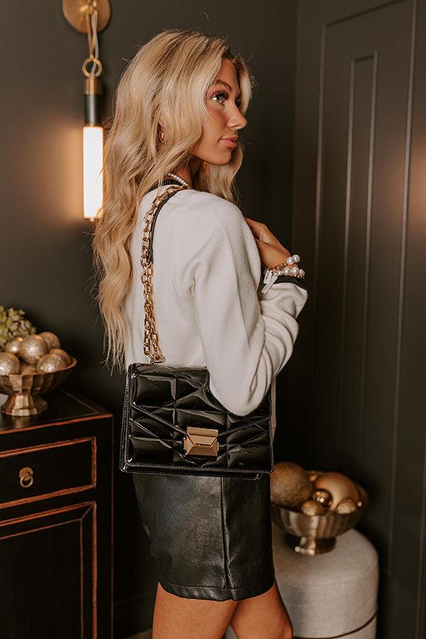 Impressions First Class Moment Patent Purse In Black