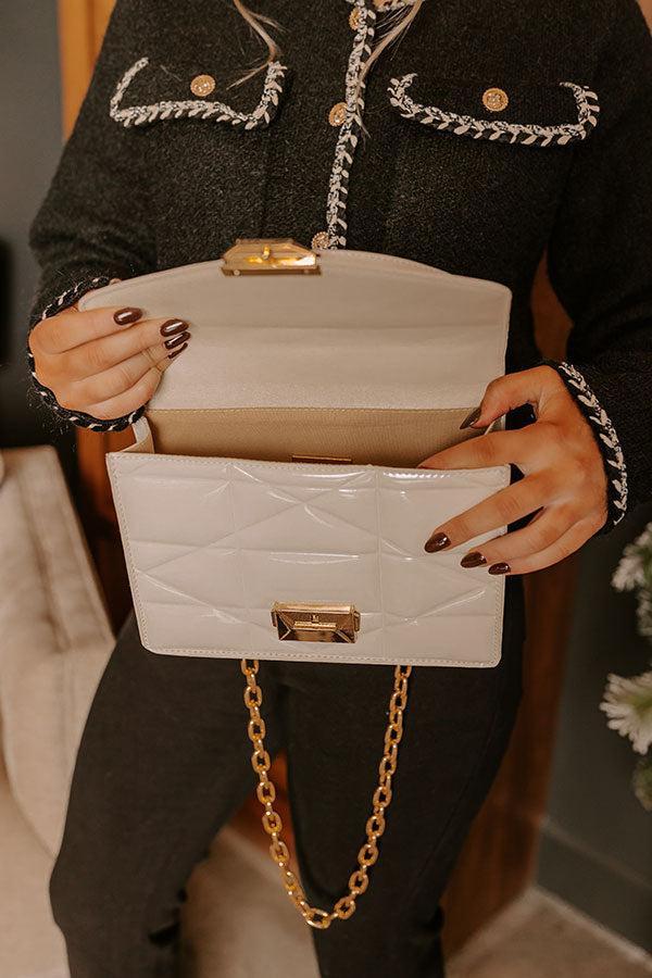 Impressions First Class Moment Patent Purse In Cream