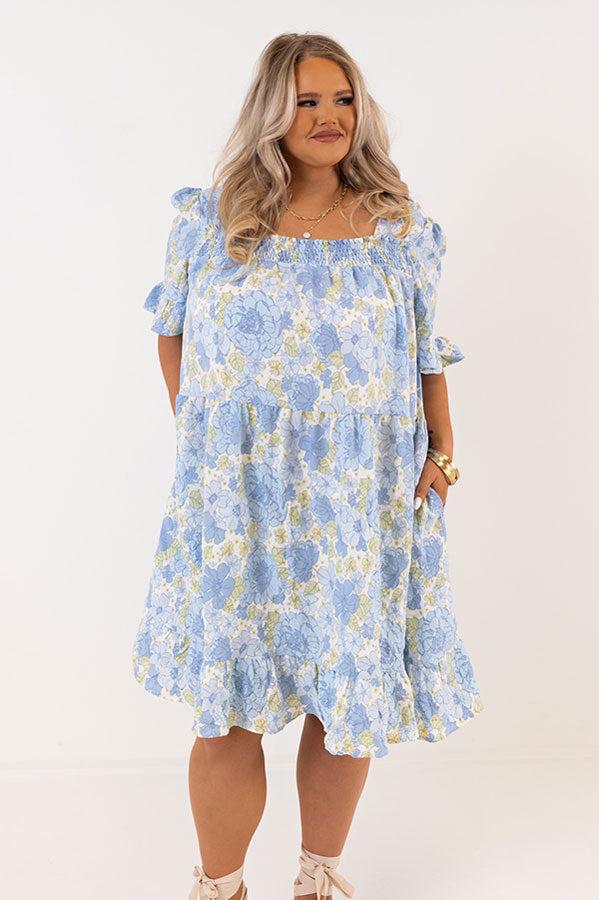 Impressions Flip The Page Floral Shift Dress Curves