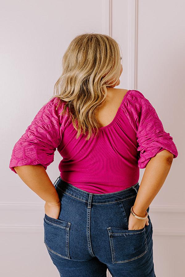 Impressions Flirtatious Outing Bodysuit In Berry Curves