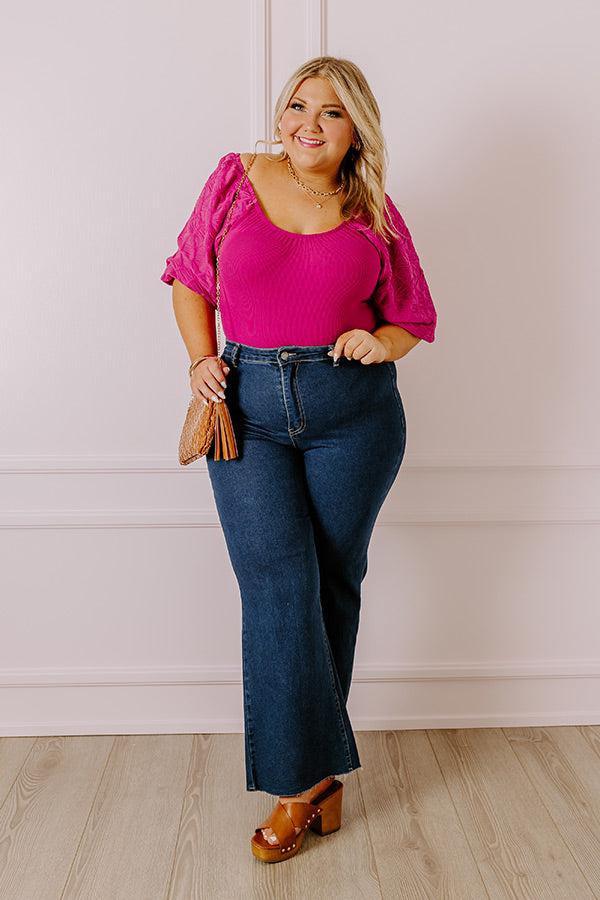 Impressions Flirtatious Outing Bodysuit In Berry Curves