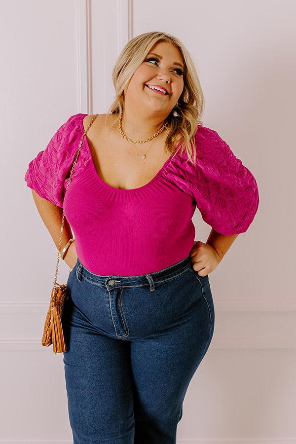 Impressions Flirtatious Outing Bodysuit In Berry Curves