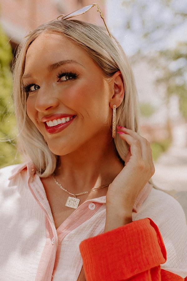 Impressions Friendly Ties Hoop Earrings In Iced Latte