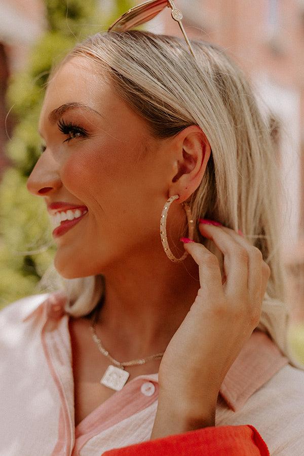 Impressions Friendly Ties Hoop Earrings In Iced Latte