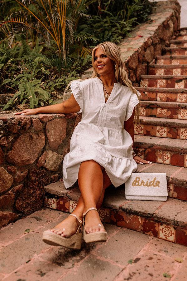 Impressions Front Porch Swinging Dress In White Curves