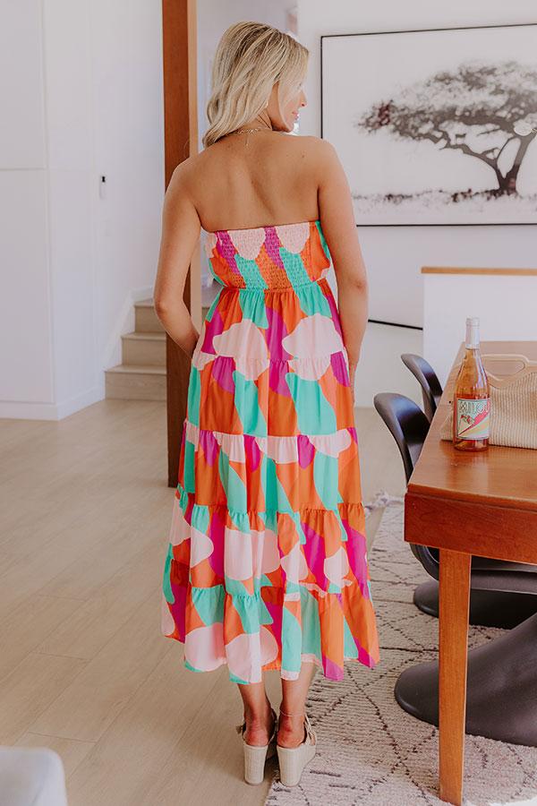 Impressions Frozen Margaritas Color Block Midi Dress