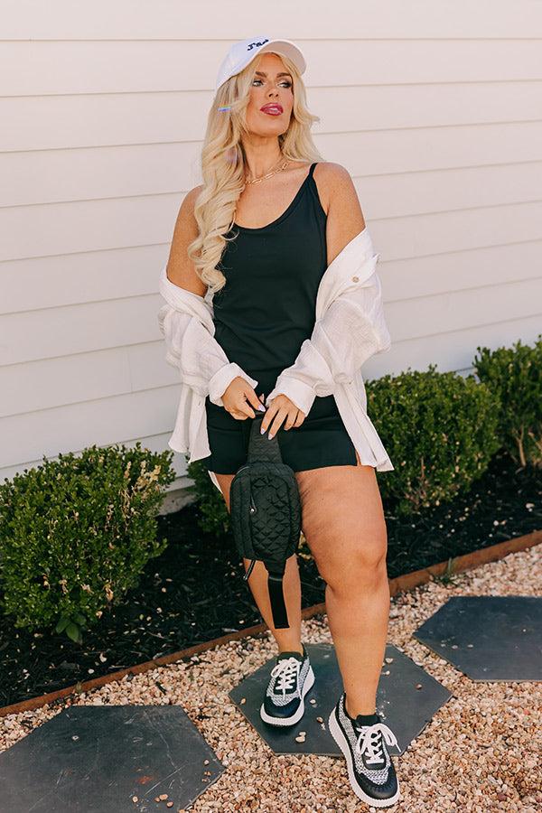 Impressions Game Face Athletic Dress In Black Curves