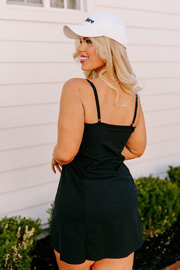 Impressions Game Face Athletic Dress In Black Curves