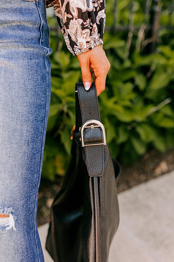 Impressions Girl On The Go Faux Leather Tote In Black