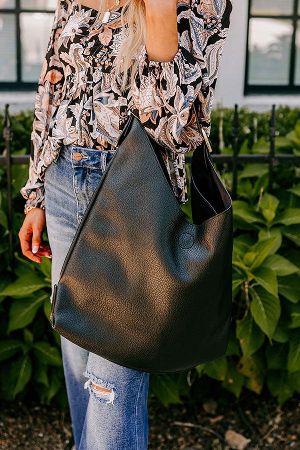 Impressions Girl On The Go Faux Leather Tote In Black