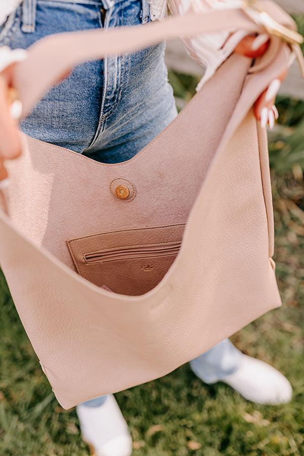 Impressions Girl On The Go Faux Leather Tote In Warm Taupe