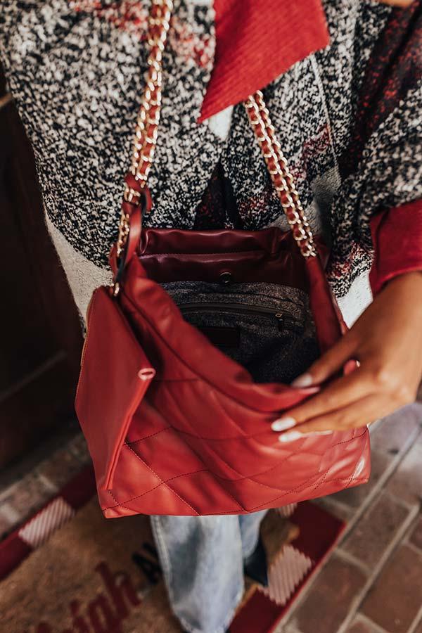 Impressions Girls Getaway Faux Leather Tote In Wine