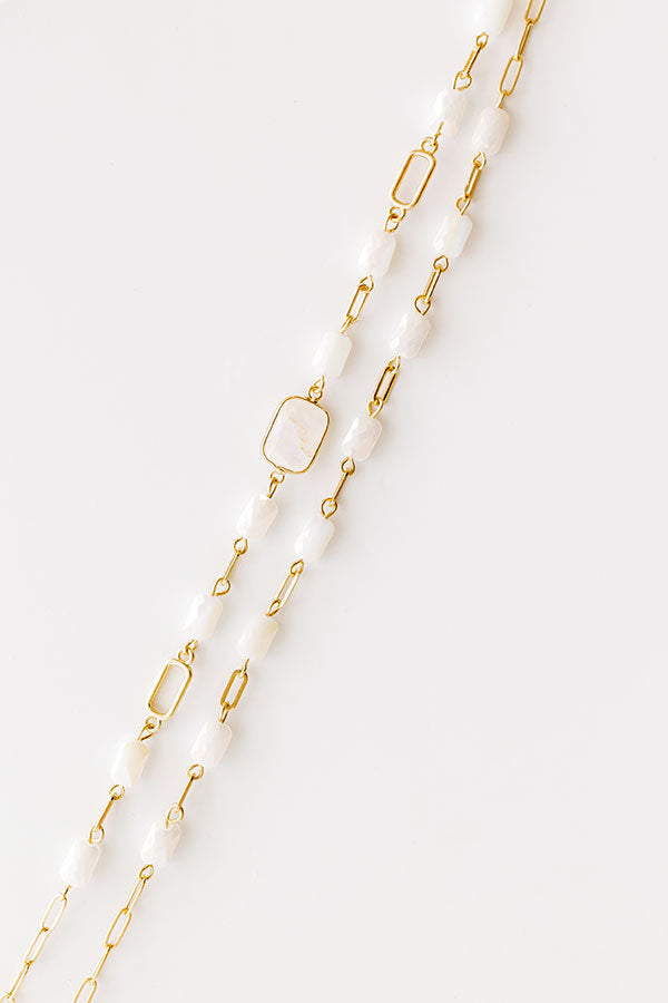 Impressions Glam Lifestyle Layered Necklace In White