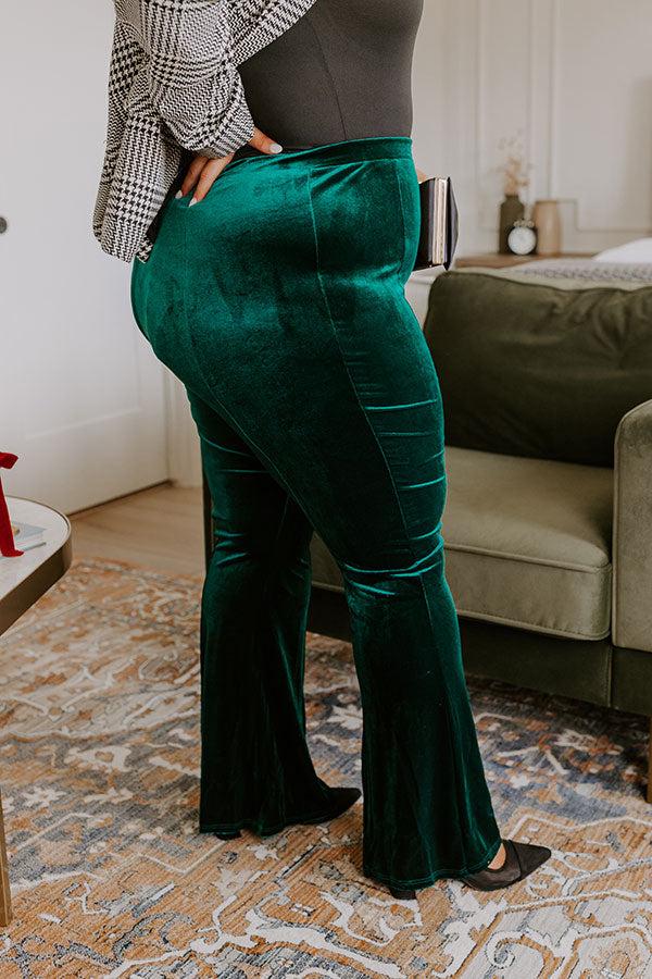 Impressions Glamour Galore High Waist Velvet Pants Curves