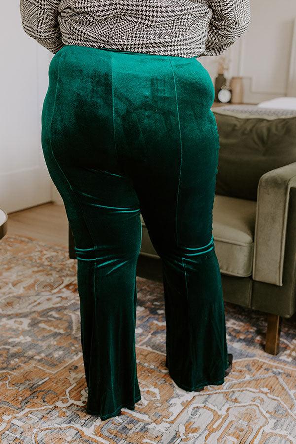 Impressions Glamour Galore High Waist Velvet Pants Curves