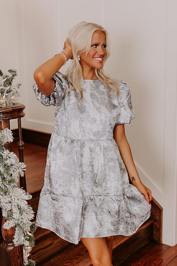 Impressions Glistening Smile Rhinestone Embellished Mini Dress