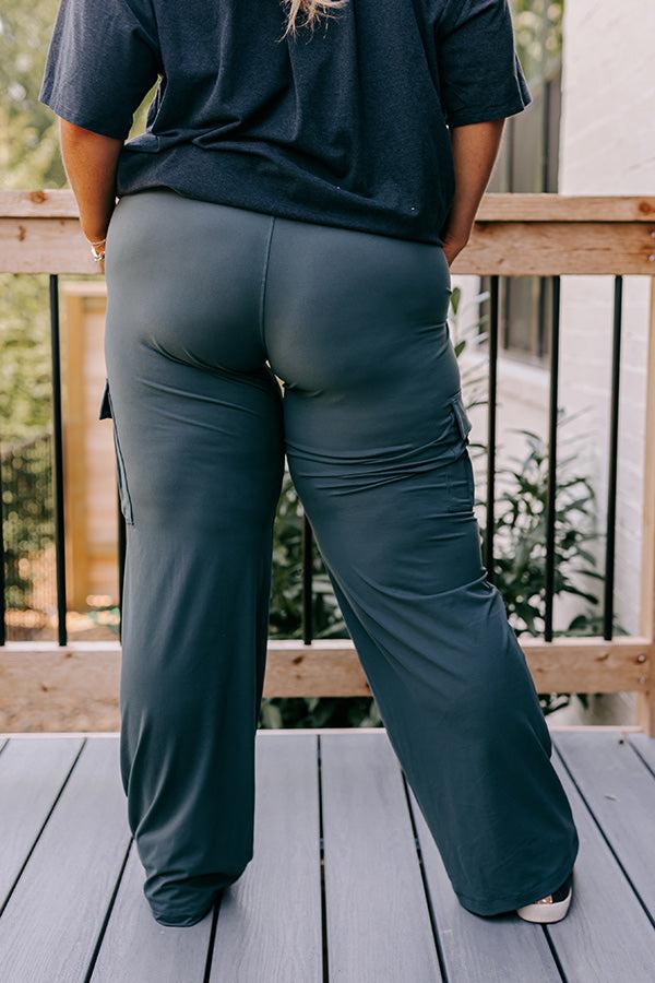 Impressions Go The Extra Mile High Waist Butter Soft Pants In Light Forest Curves