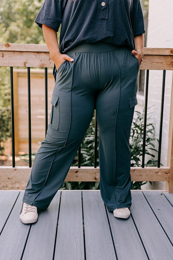 Impressions Go The Extra Mile High Waist Butter Soft Pants In Light Forest Curves