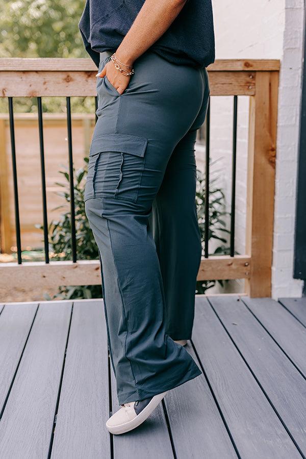 Impressions Go The Extra Mile High Waist Butter Soft Pants In Light Forest Curves