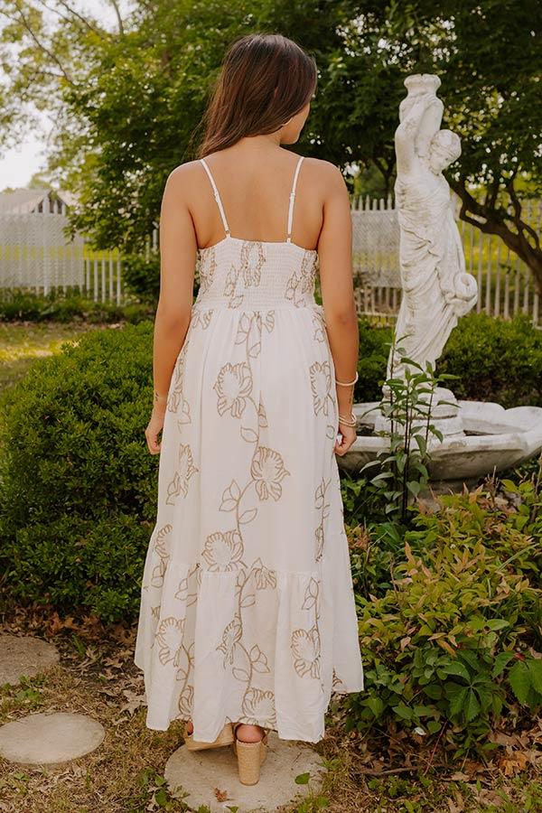 Impressions Graceful Gardens Embroidered Maxi Dress