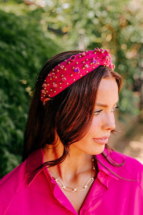 Impressions Graceful Reflections Embellished Headband In Berry