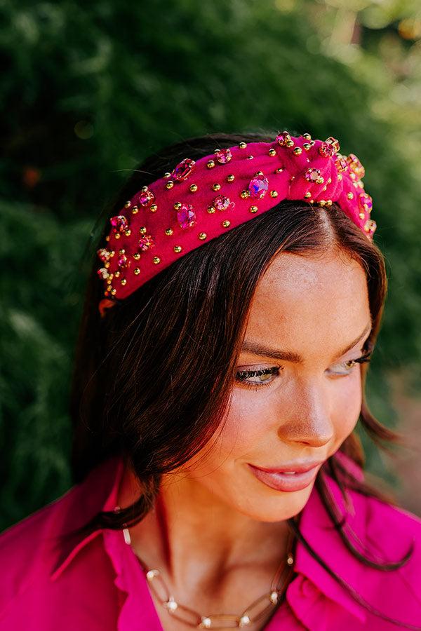 Impressions Graceful Reflections Embellished Headband In Berry