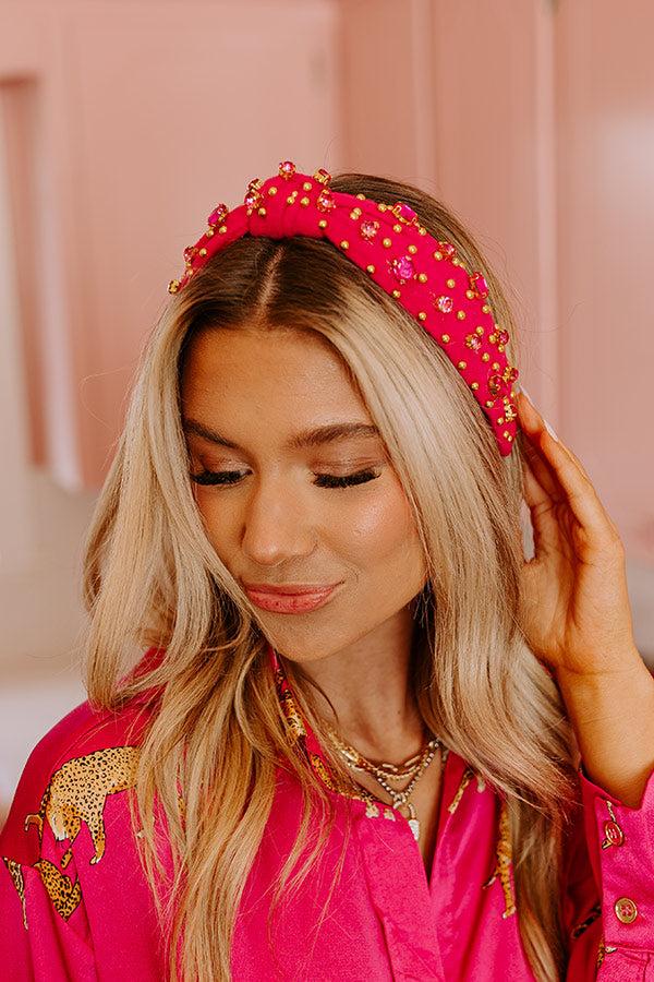 Impressions Graceful Reflections Embellished Headband In Berry