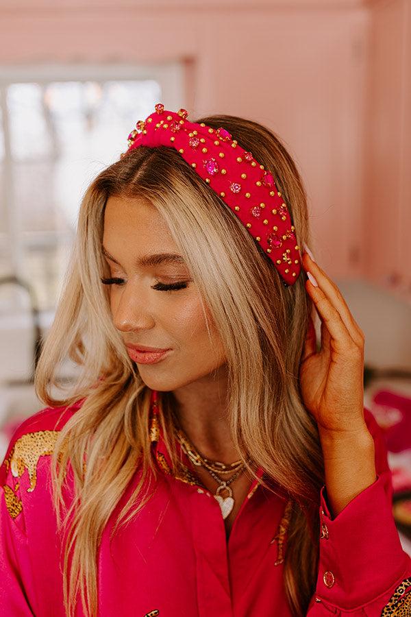 Impressions Graceful Reflections Embellished Headband In Berry