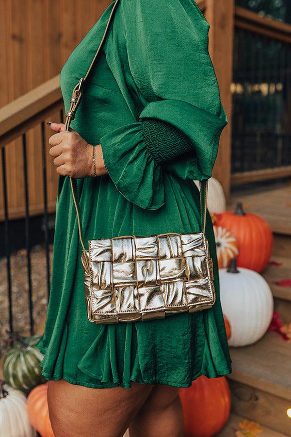 Impressions Guest To Impress Faux Leather Crossbody In Gold