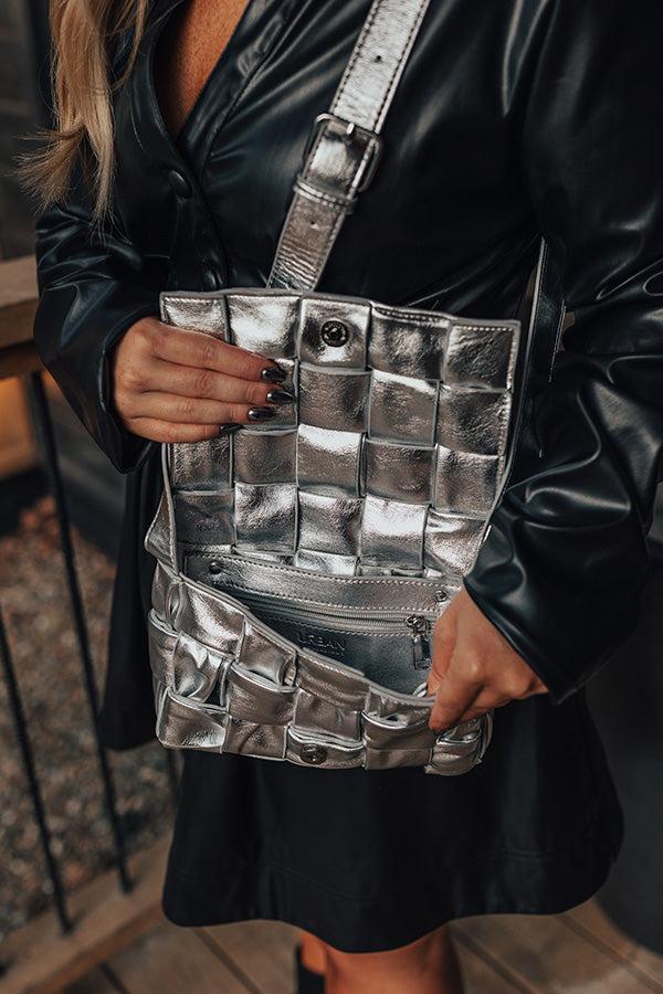 Impressions Guest To Impress Faux Leather Crossbody In Silver