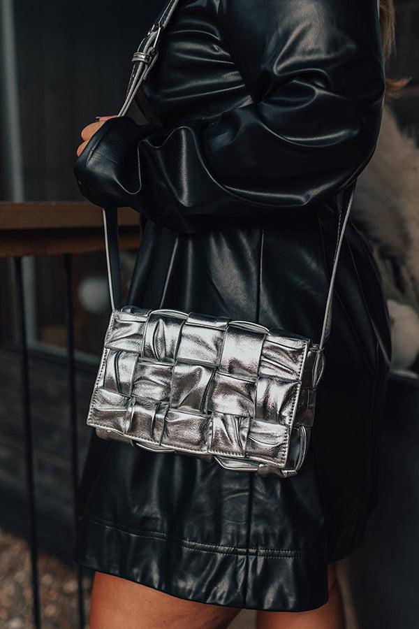 Impressions Guest To Impress Faux Leather Crossbody In Silver